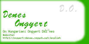 denes ongyert business card